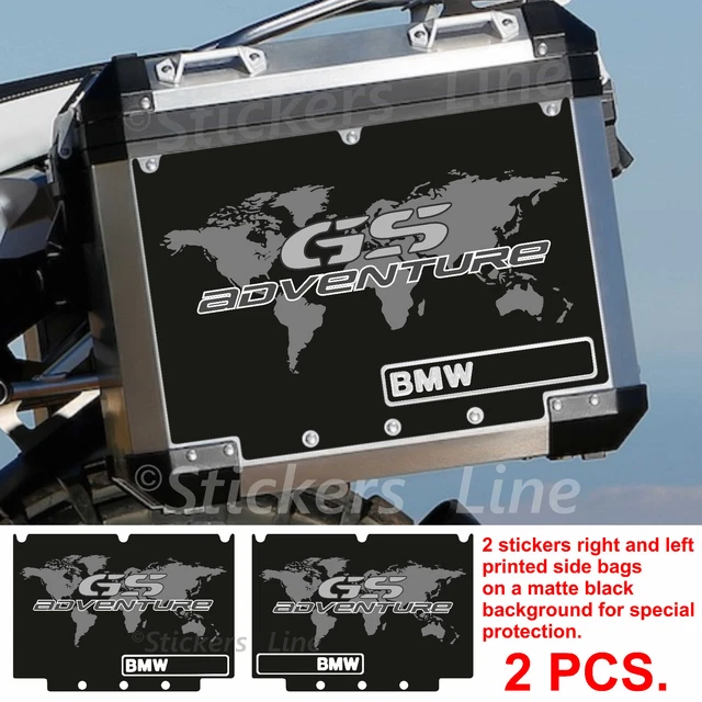 BMW R1200 R1250 GS adventure PLANISPHERE GLOBE stickers bags BLK ...