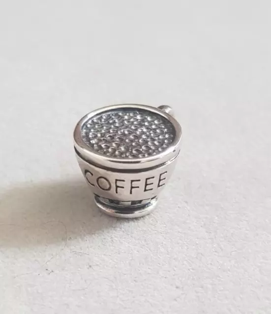 Chamilia Sterling Silver 925 Cup Of Coffee  Charm Bead