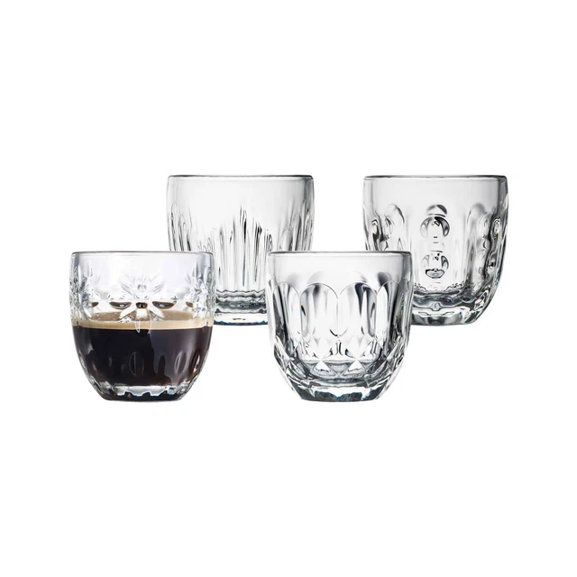 La Rochère Espressogläser Facetten 4er Set 100 ml schöne Geschenkidee