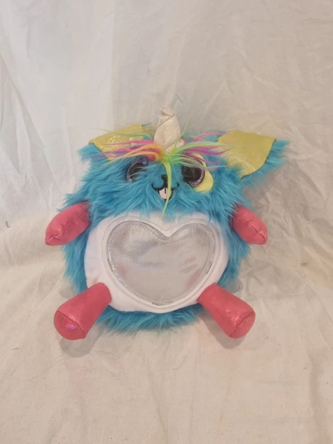 LARGE ZURU RAINBOCORN Blue Bunny Rabbit Sequin Surprise Heart Plush ...