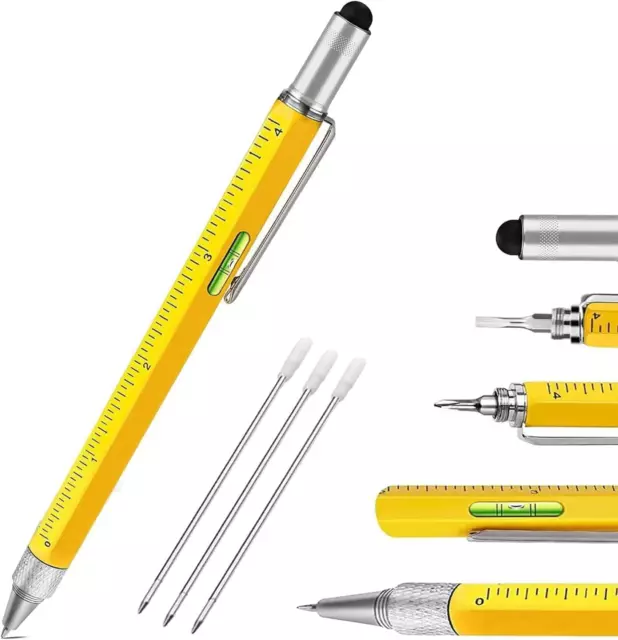 6 in 1 Multifunction Tool Ballpoint Pen – Multitool Tech Tool Refill Screwdriver