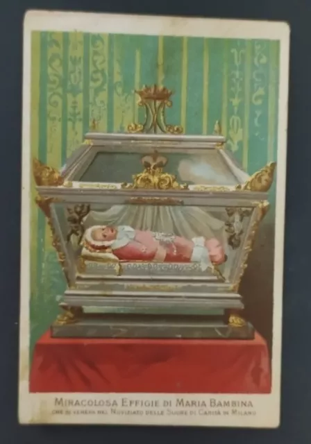 Antico Santino Holy Card, Santa Maria Bambina