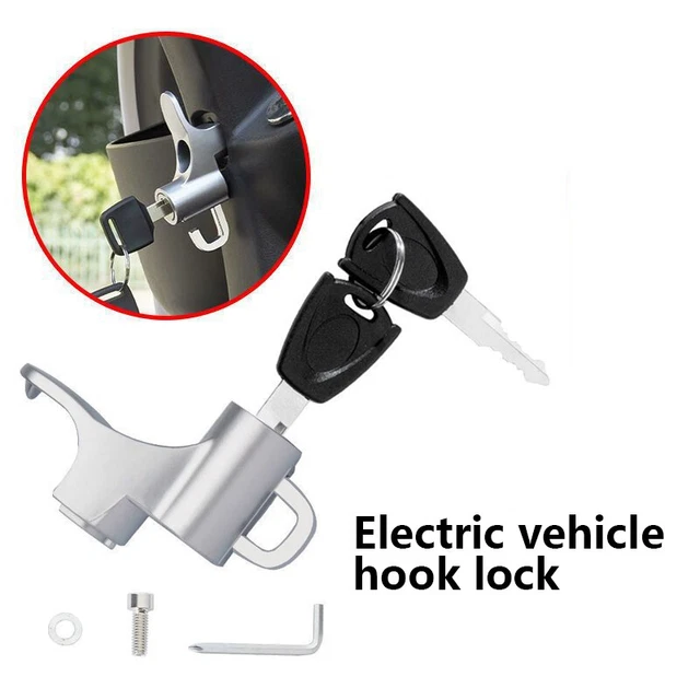 Manubrio moto elettrica metallo blocco casco antifurto blocco di sicurezza accesso K^