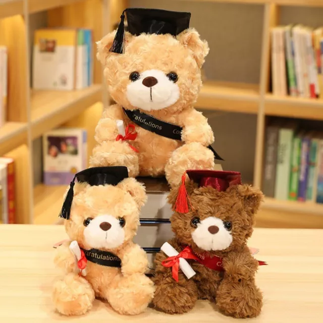 Stuffed Soft For Kids Teddy Bear Bachelor's Cap Bear Plush Toy Animal Dolls