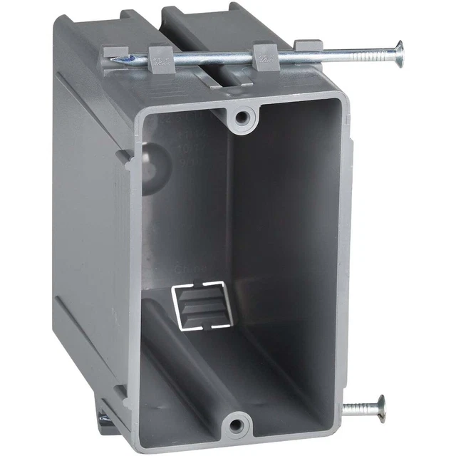 1-Gang PVC Molded New Work Wall Electrical Box, 22 Cu. In. BCJ-003 SIM Supply,