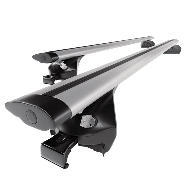 Barres De Toit Aluminium Pour Toyota Yaris Cross SUV (2021→) - Pour Rails Intégrés, Capacité 75 Kg - Antivol, Certificat TÜV - Kit De 2 Barres Argent