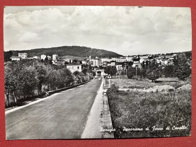 Cartolina - Perugia - Panorama di Ferro di Cavallo - 1950 ca.