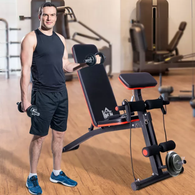 Foldable Dumbbell Bench Various Training Fitness 7 Incline Adjustable Workout