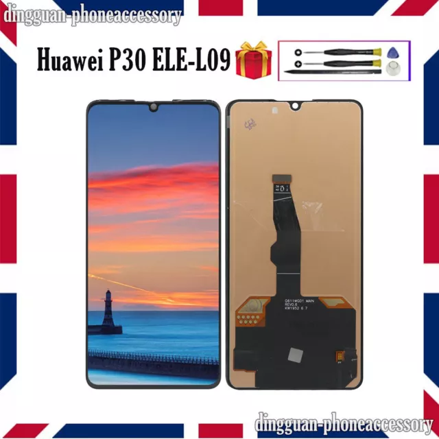 LCD Display TFT Touch Screen Digitiser Assembly Replace For Huawei P30 ELE-L09