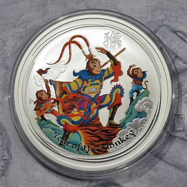 1 Dollar 2016 - Australien - Lunar II Monkey King - 1oz Ag Color