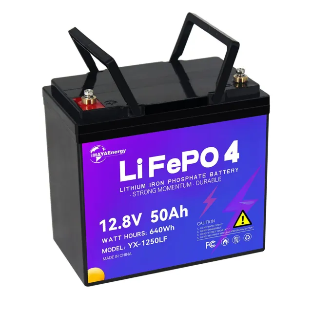 12V LiFePO4 Battery Lithium Pack 50Ah for Deep Cycle RV Marine Solar System 50A