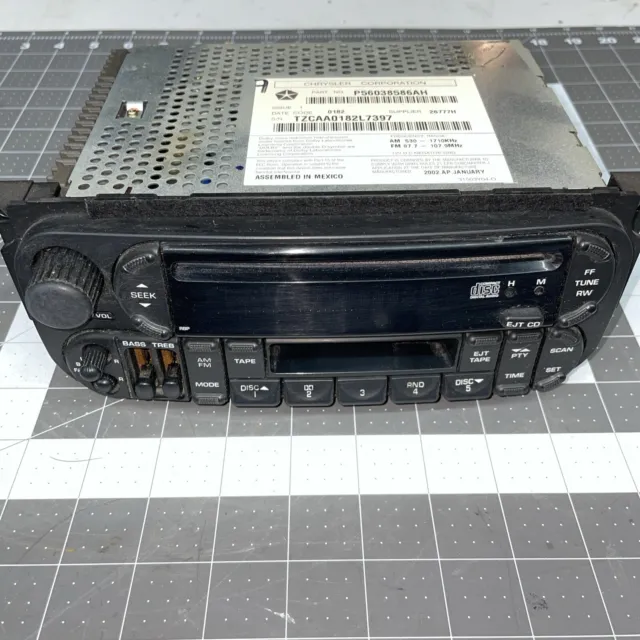 Dodge Jeep OEM RADIO AM/FM CD Cassette Tape 2002 2004 Grand Cherokee Durango