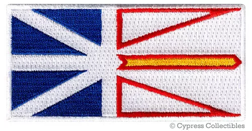 NEWFOUNDLAND FLAG embroidered iron-on PATCH CANADA EMBLEM Canadian Province NEW