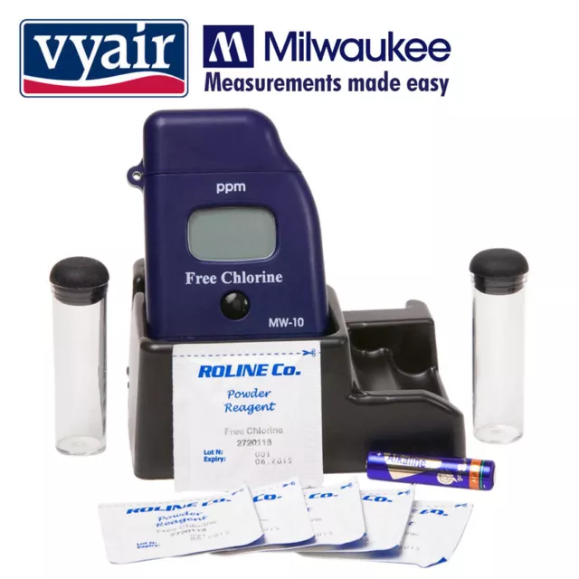 1 x VYAIR Milwaukee MW-10 Free Chlorine Photometer for Aquariums, Drinking Water