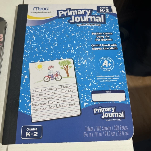 MEAD PRIMARY JOURNAL Composition 100 Sht 7.5"x9.8" AST 09554 £7.63