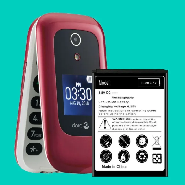 Long Life 1600mAh Durable Business Battery for Consumer Cellular Doro 7060 Phone