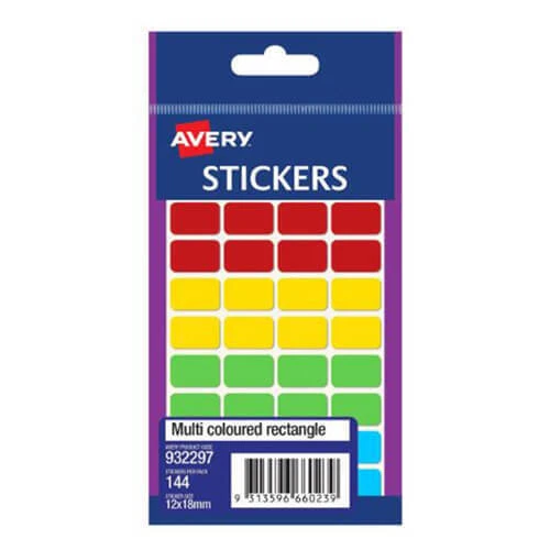 MULTICOLORED Avery Multi-purpose Rectangle Label (12x18) FREE Global Shipping
