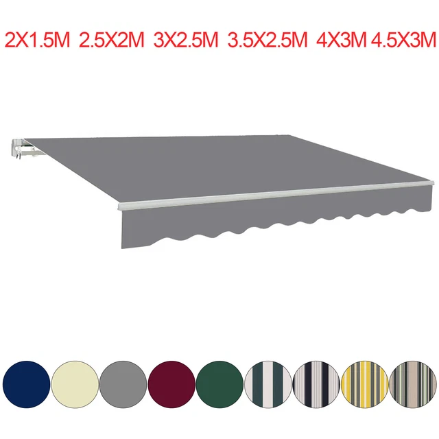 GARDEN PATIO AWNING Canopy Sun Shade Shelter Replacement Fabric Top Cover+Frill £32.95 PicClick UK