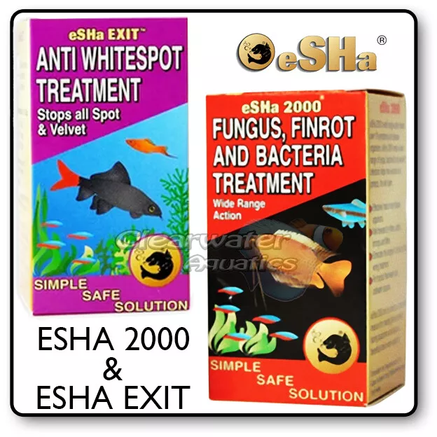 ESHA 2000+EXIT Fungus Finrot Bacteria FISH TANK Aquarium WHITESPOT ICH VELVET