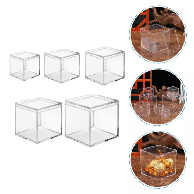 5 Pcs Candy-Box Acryl Praktische Boxen Storage Boxes Süßigkeiten