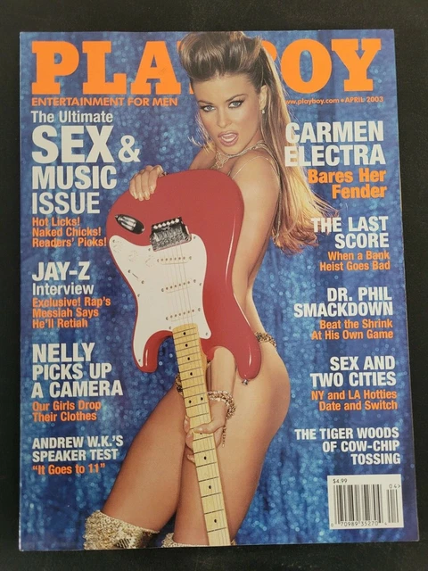PLAYBOY MAGAZINE APRIL 2003 Centerfold Carmen Electra Jay Z  