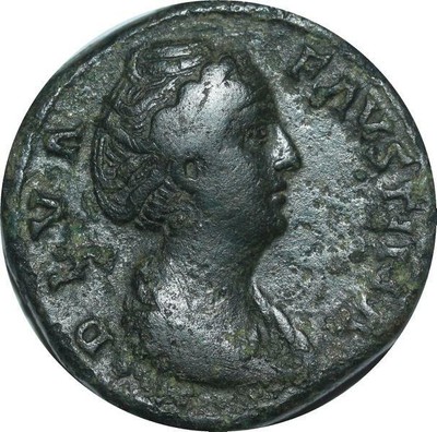Antonin Pio 138-161 Fortuna Gpseqvens Fortuna Sestercio Sc Rome S-0 R / 