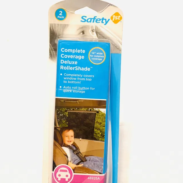 Paquete de 2 cortina de rodillos de lujo para ventana de coche bebé protección solar de seguridad 1st