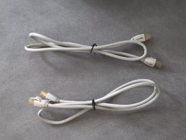LOT de 2 Câbles Ethernet Amazon Basics - Réseau RJ45 catégorie 7 - 0,9 mètres