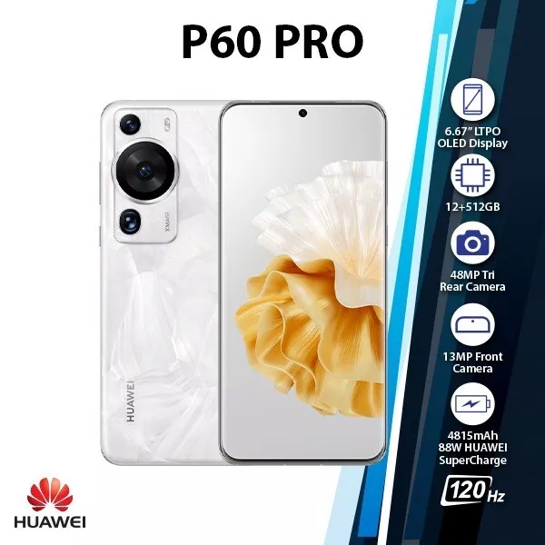 Huawei P60 Pro Dual SIM 8/256GB 6.67 LTPO OLED Snapdragon8+Gen1 48MP By  FedEx