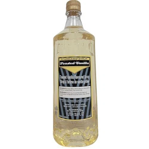 STARBUCKS FLAVORED SYRUP 1L. Toasted Vanilla Expiration Date 91522