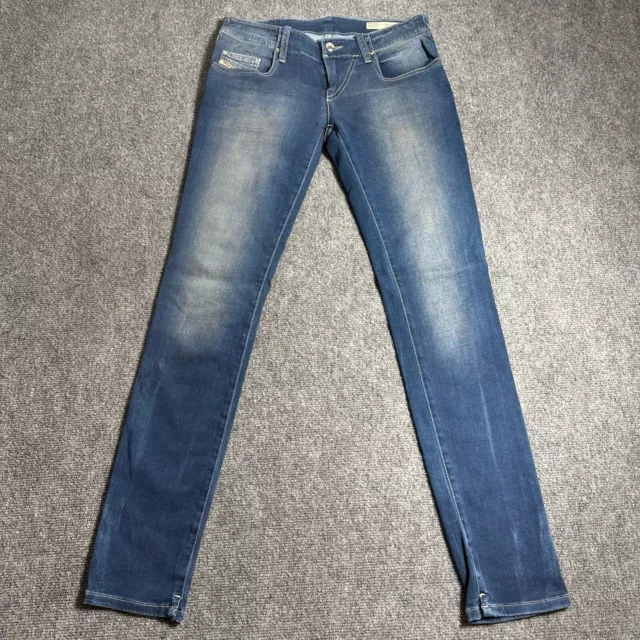 Diesel Industry Jeans Kids Size 16Y Blue Denim Grupeen Super Slim Skinny Stretch 2