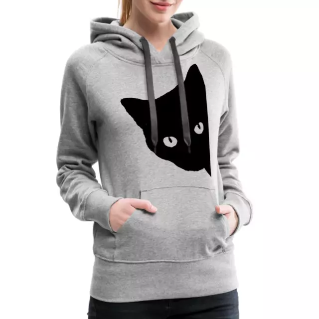 Katze Silhouette Katzenaugen Frauen Premium Hoodie