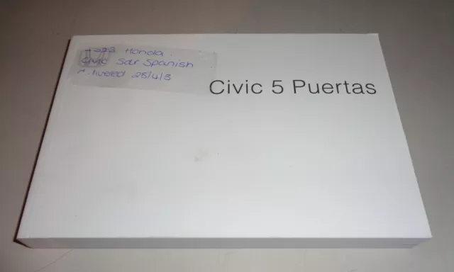 Manual de instrucciones/manual del propietario Honda Civic 5 puertas de 04/2003