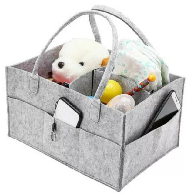 Baby Diaper Organizer Caddy Felt Changing Nappy Children Carrier Storage Bag