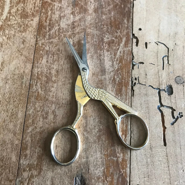 Ciseaux Nogent Anciens Avec étui En Cuir Bleu - Vintage, Paire De Ciseaux Et Boîtier D'origine