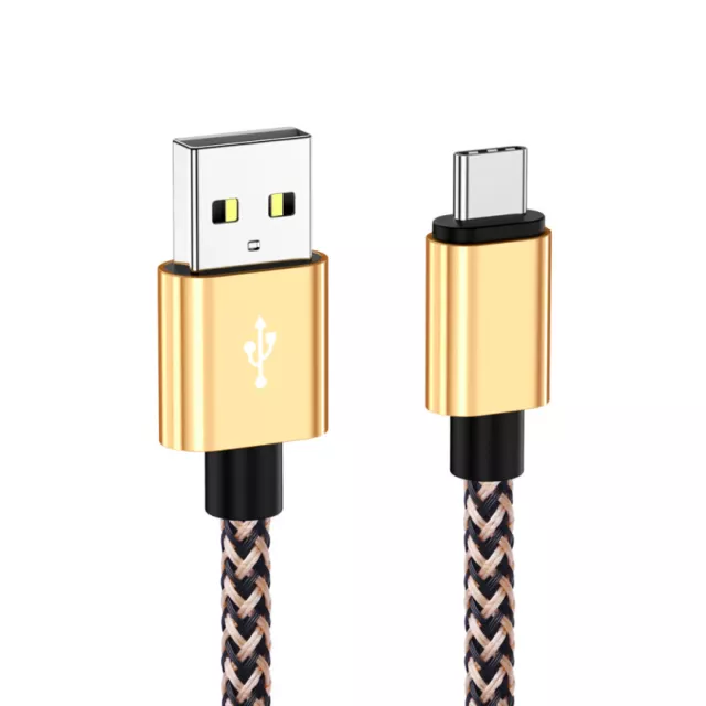 Type-C USB C Cable For Samsung Galaxy Huawei Braided Data Charger Charging Cable