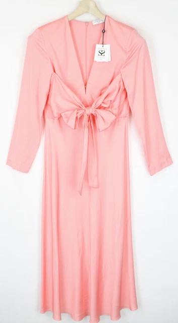 Sandro Per The Future Maldive Abito Donna (Eu) 40 Fiocco Rosa Midi