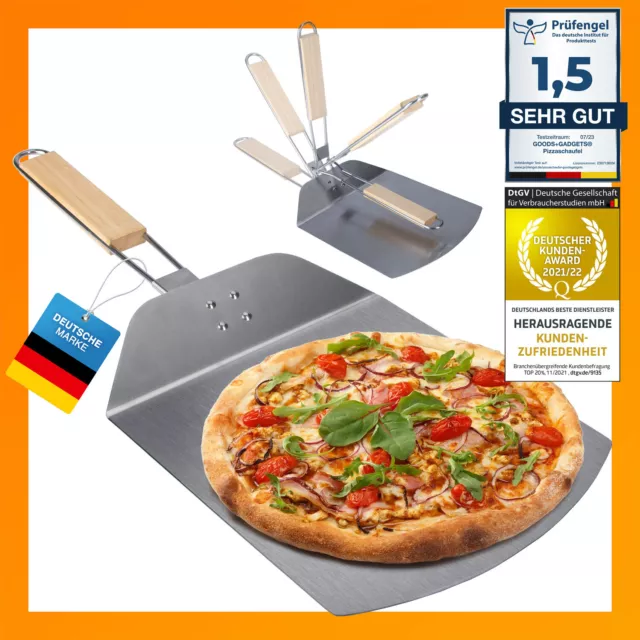 Pizzaschaufel Metall Alu Pizzaheber Pizzawender Ofenschaufel Brotschieber XL