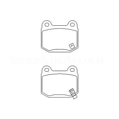 Mintex Rear 2 Pot Brake Pads For: Mitsubishi Lancer Evolution 5 V 98-99