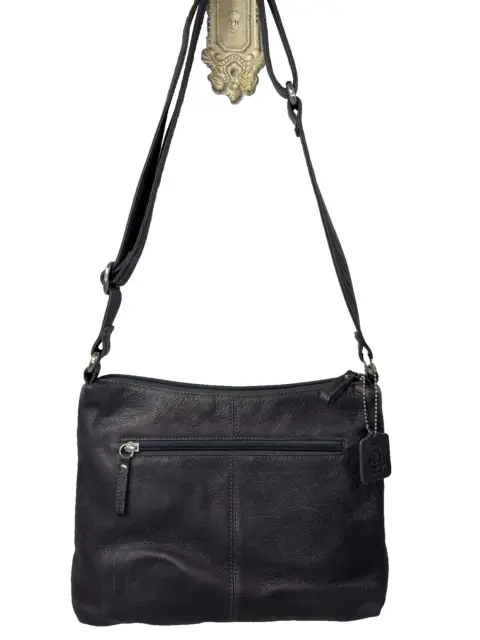 Osgoode Marley Feel The Difference Brown Leather  Crossbody triple pocket