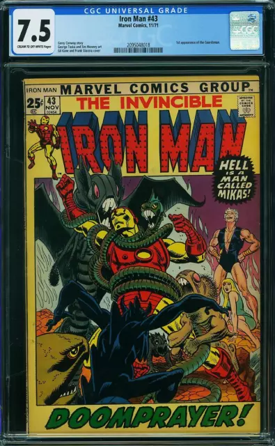 Iron Man 43 Cgc 7.5 Cream To Off White Pages 1St Guardsman L7