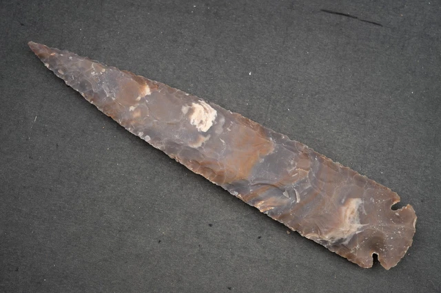 9.2" Flint Spearhead Ohio Collection Spear Point Knife Blade Arrowhead 454