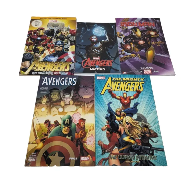 Marvel Avengers TPB Lot of 6: Ultron, Ironman, Mighty Avengers & More Comics