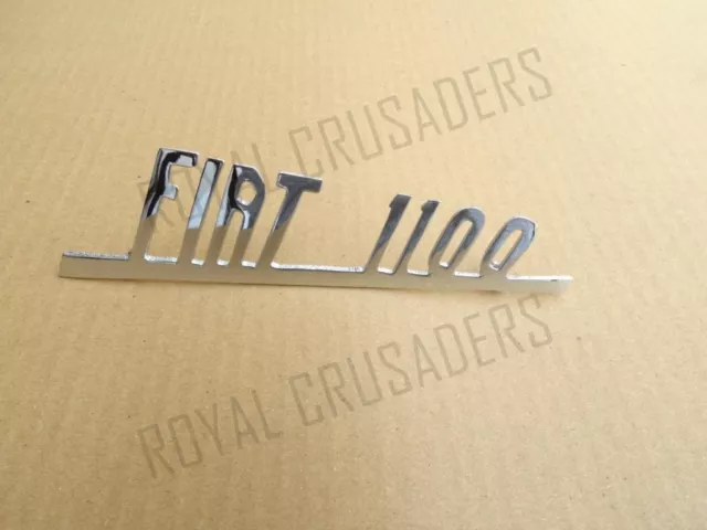 New Fiat 1100 Chrome Badge (Code1575)