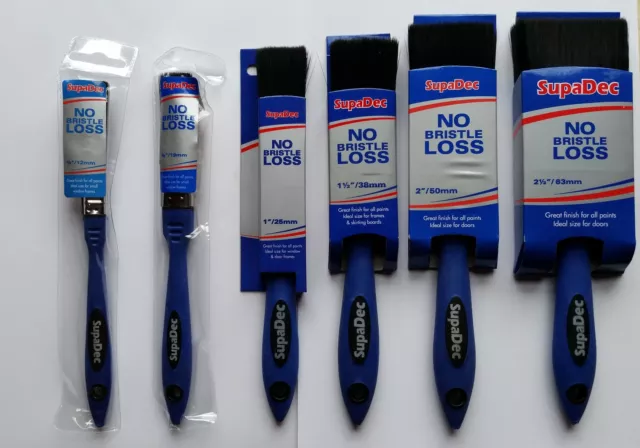 No Bristle Loss Paint Brush Choose 0.5" 0.75" 1" 1.5" 2" 2.5" 3" 4" Brushes