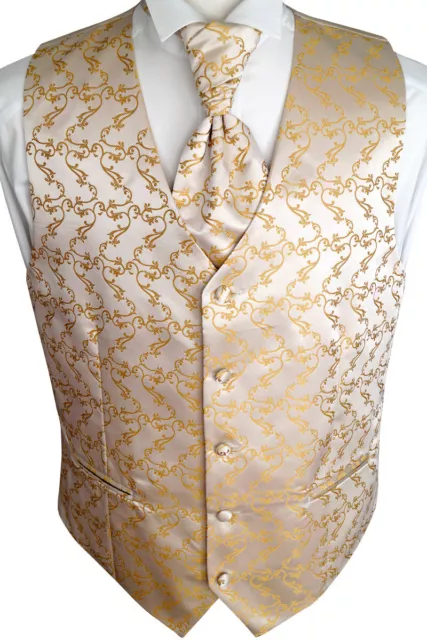 Wedding Waistcoat With Plastron,Handkerchief And Alternative Plastron Model No.