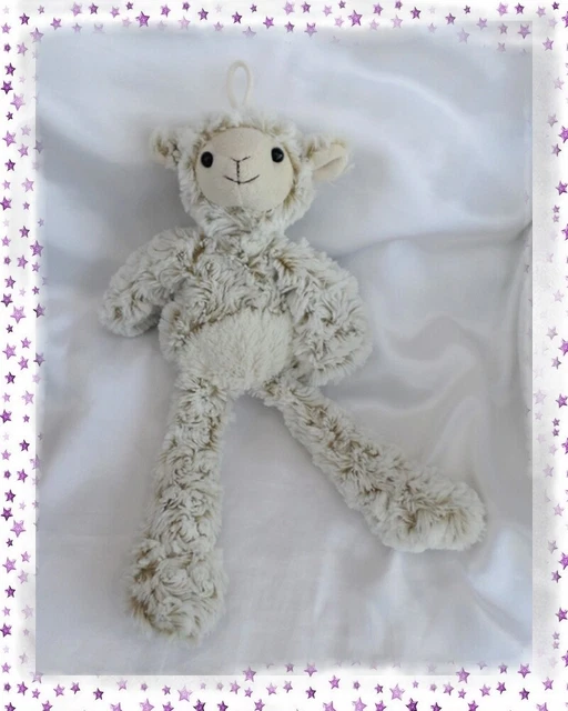 Doudou Peluche Mouton Ecru Beige Poils Long Longues Pattes Roda Rodadou