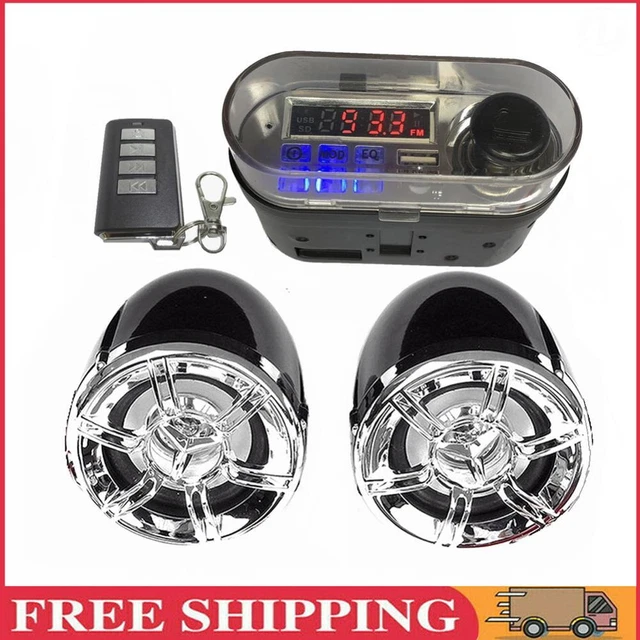 Altoparlante moto 12V sistema audio caricabatterie USB compatibile Bluetooth per esterno