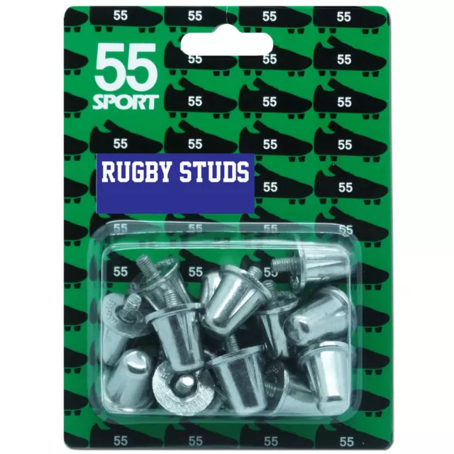 55 Sport Replacement Aluminium Rugby Studs BS6366 Union League 15 18 21 mm