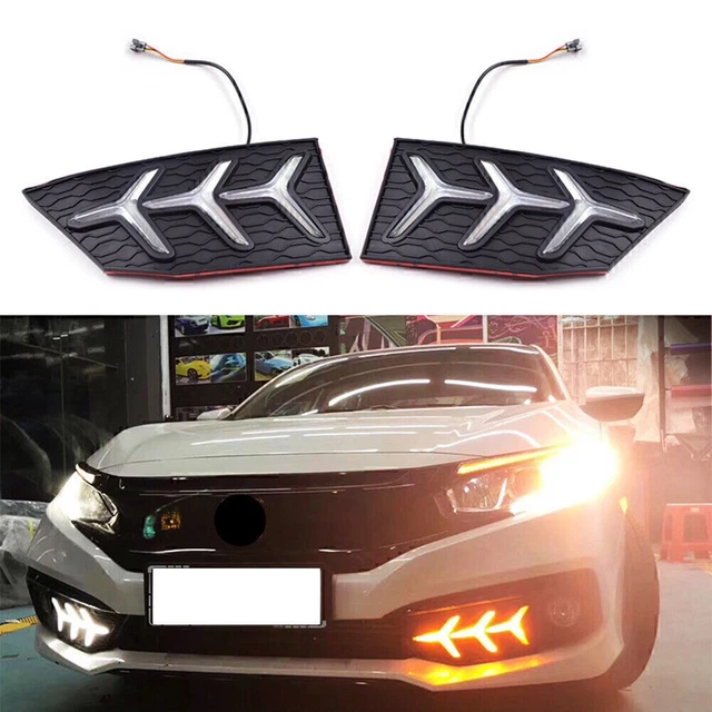 Per Honda Civic 2019-2021 DRL LED Luce di marcia diurna con Segnale di svolta